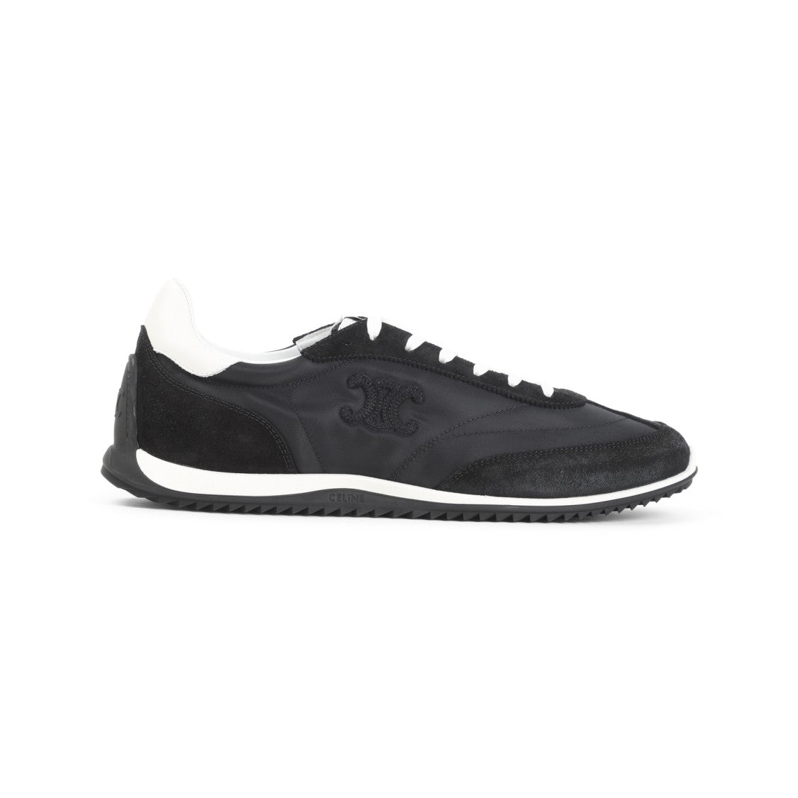 Celine Low Lace-Up Sneakers With Triomphe