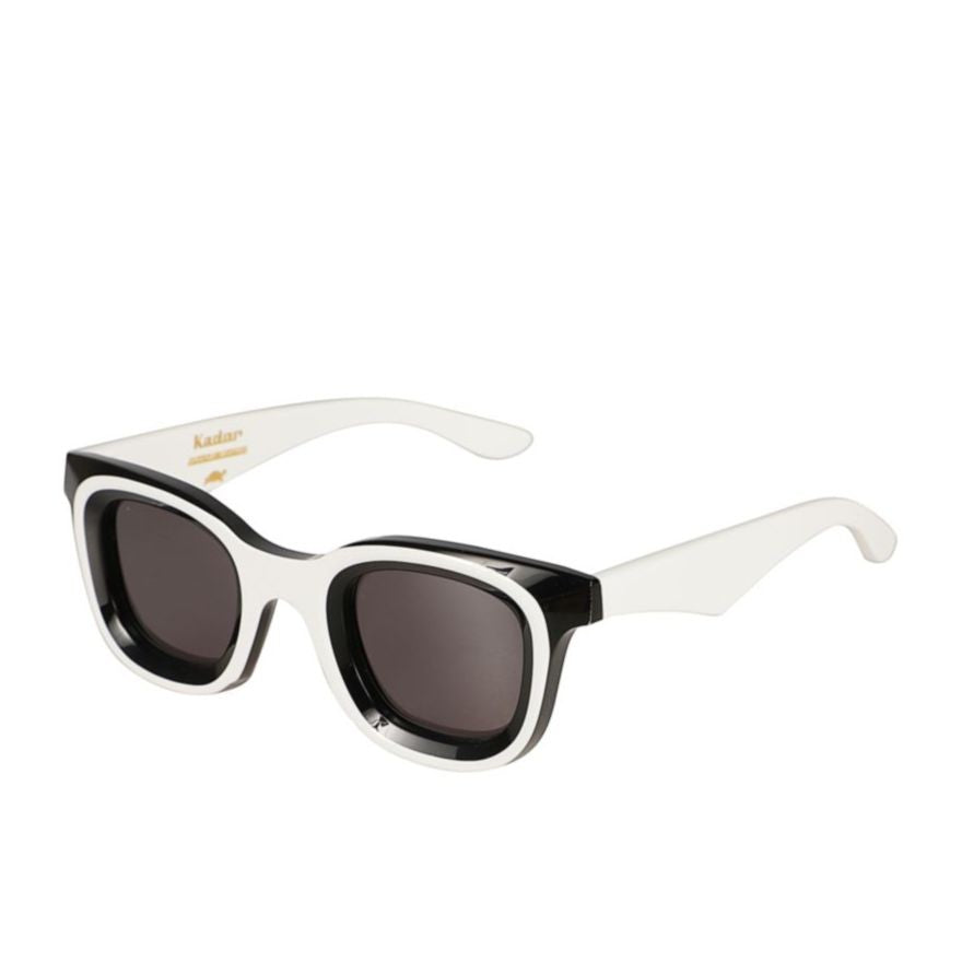 Kador Joya Bold Rectangular Sunglasses With White Temples