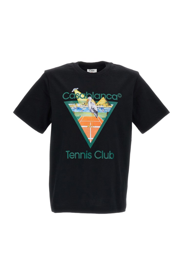 Casablanca Tennis Club Icon Printed Classic T-Shirt