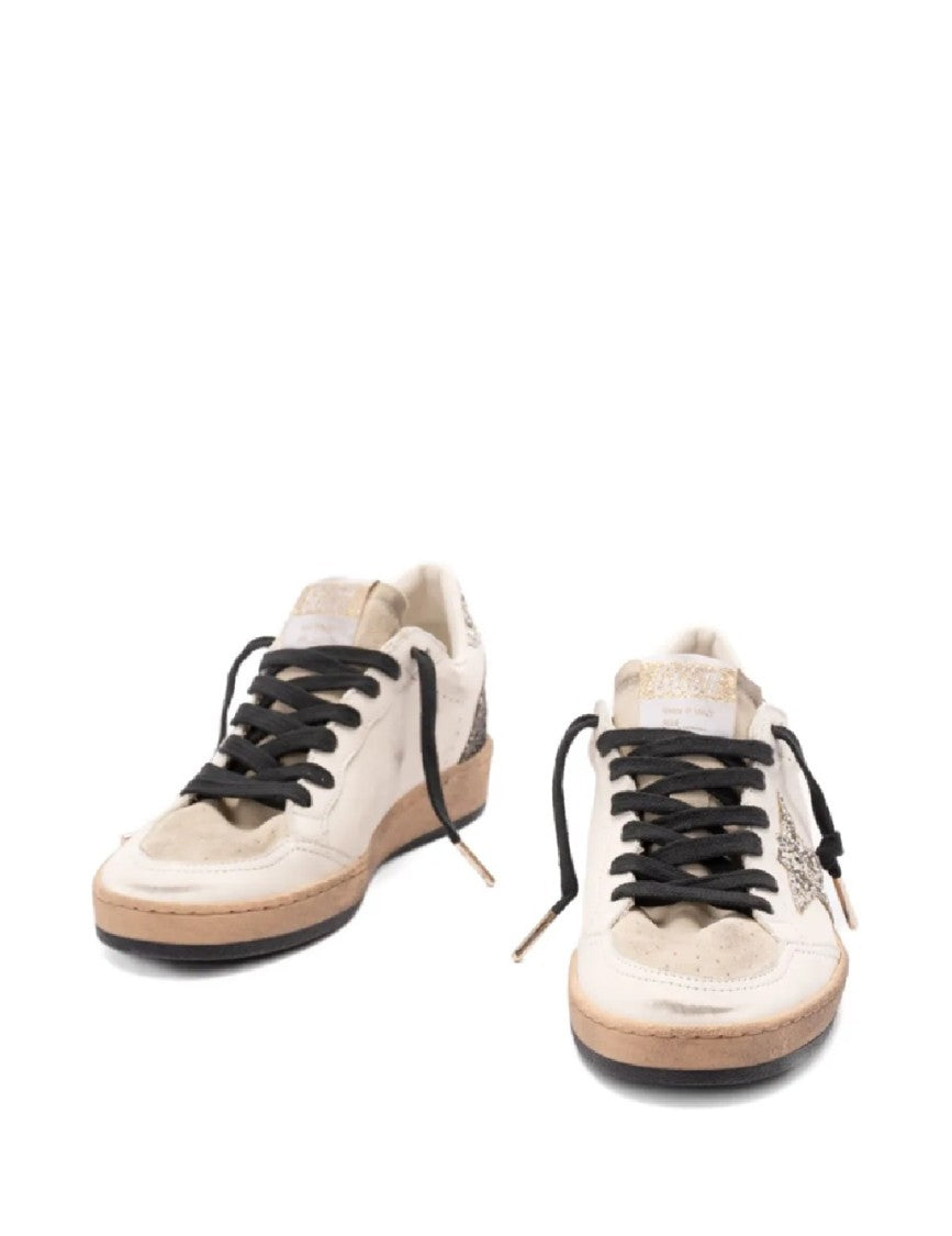 Golden Goose Low-Top Sneakers With Glittered Star Detail