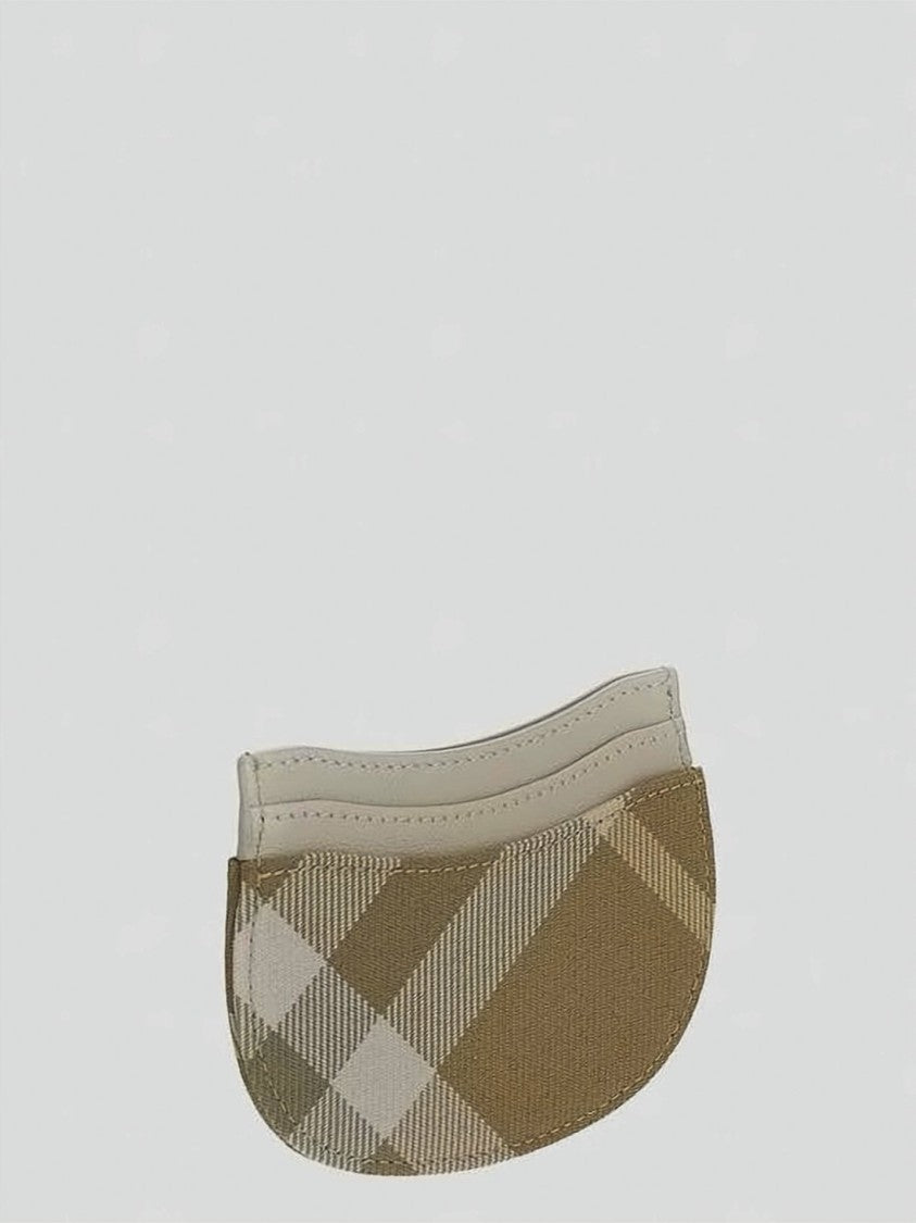 Burberry Curved Silhouette Card Case With Iconic Check Pattern