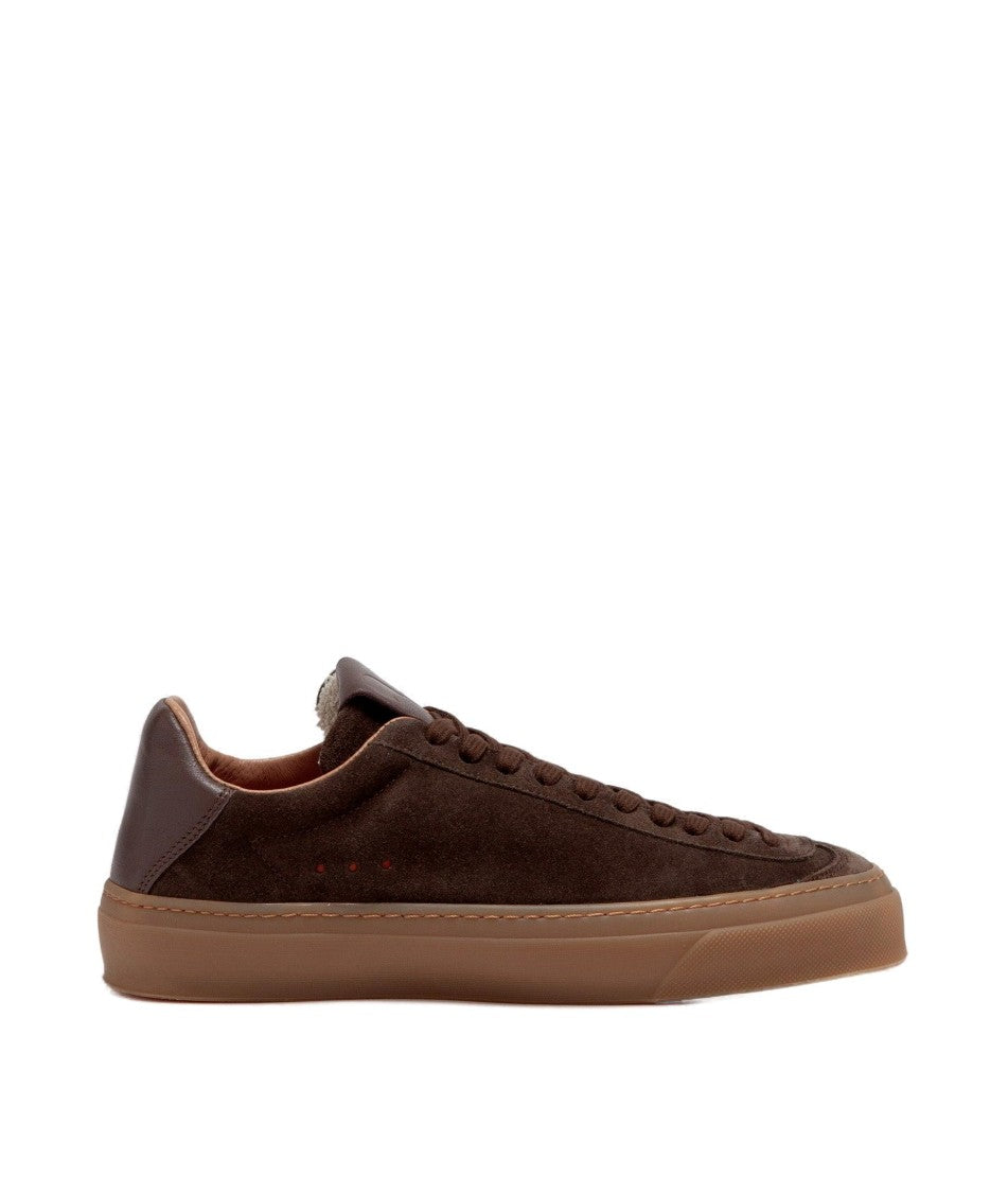 Aqua Alta Venice Moro Brown Suede Sneakers With Lightweight Sole