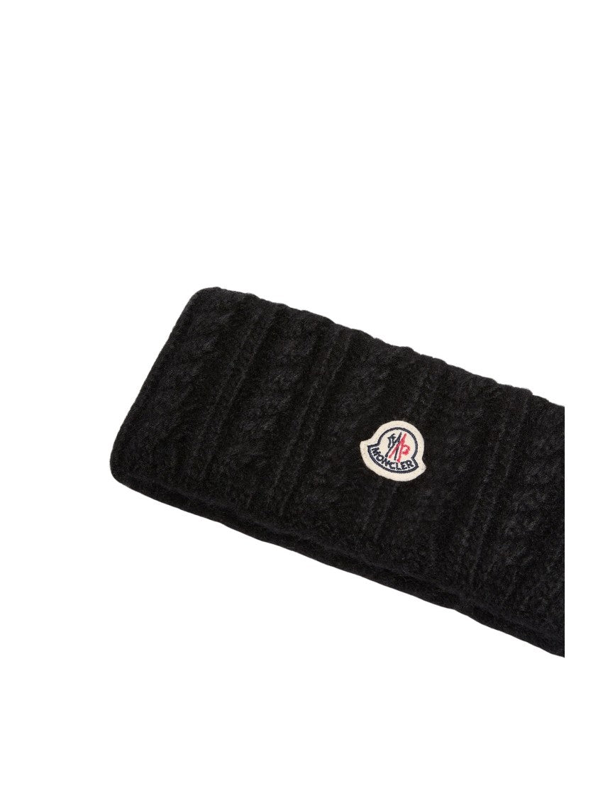 Moncler Headband Textured Knit Alpaca-Blend Headband