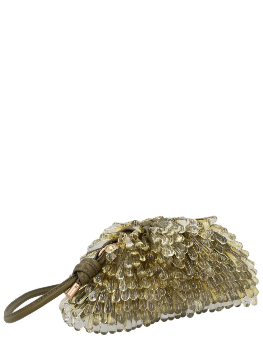 Cult Gaia Textured Resin Bead Handbag With Elegant Wrist Strap
