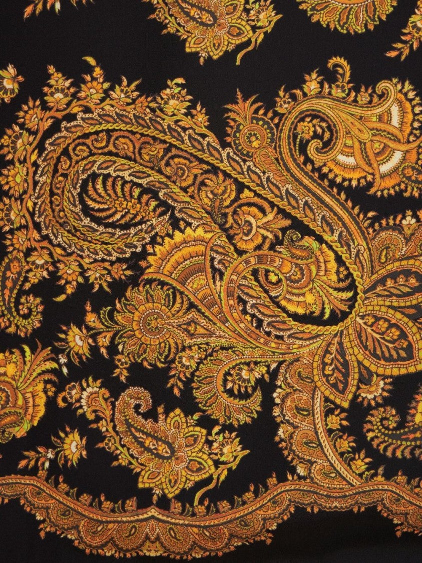Etro Silk Scarf With Intricate Paisley Motifs