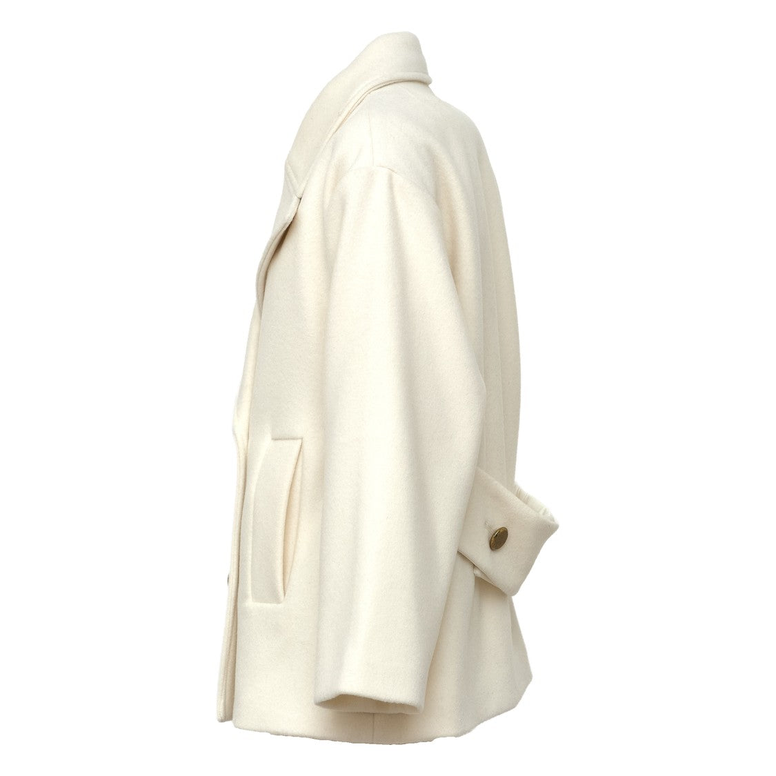Parosh Double-Breasted Caban Belted Wool Peacoat