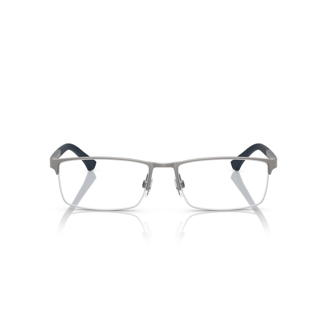 Emporio Armani 0Ea1041 Rectangular Metal Frame Eyeglasses With Textured Tips