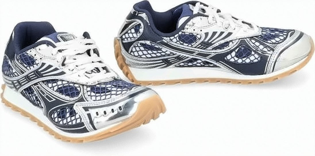 Bottega Veneta Dynamic Mesh Sneakers With Metallic Accents