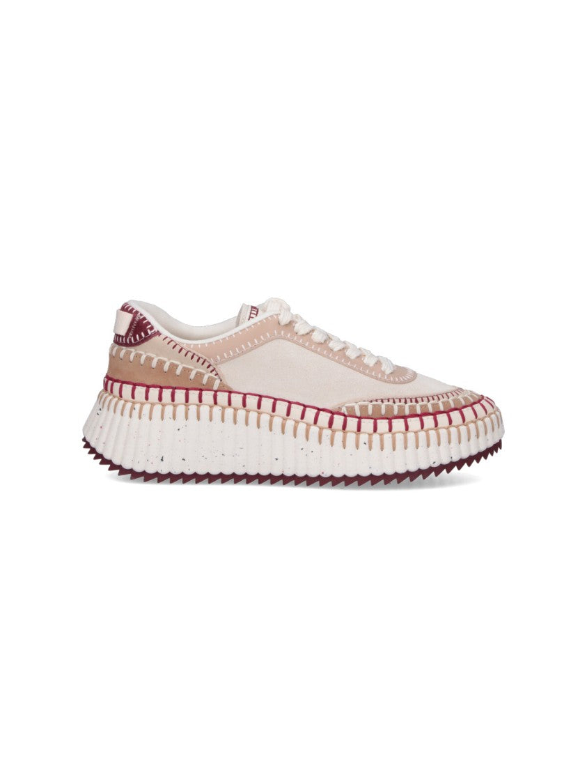 Chloé “Nama” Sneakers – Cream Multicolor