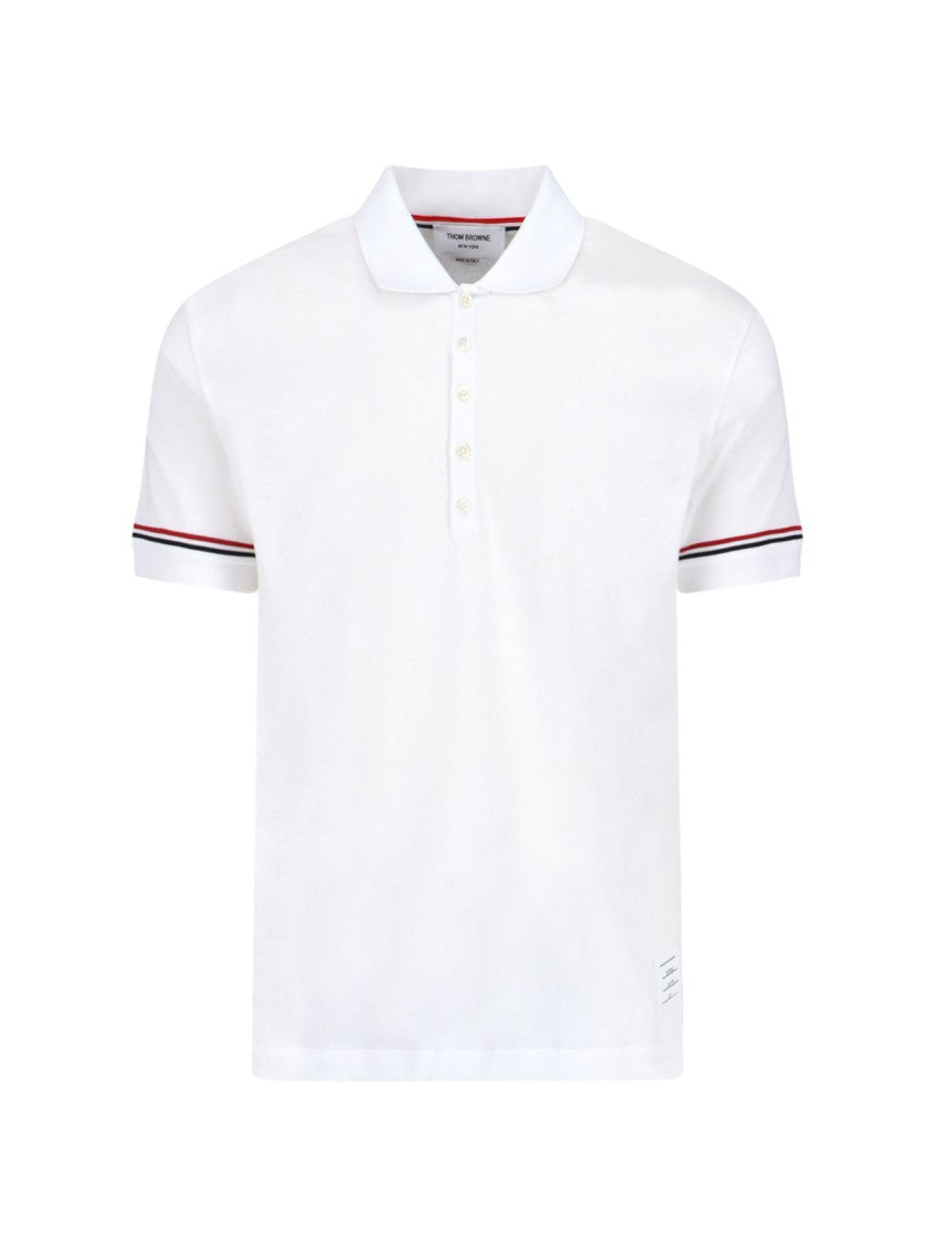 Thom Browne Tricolore Polo Shirt – White