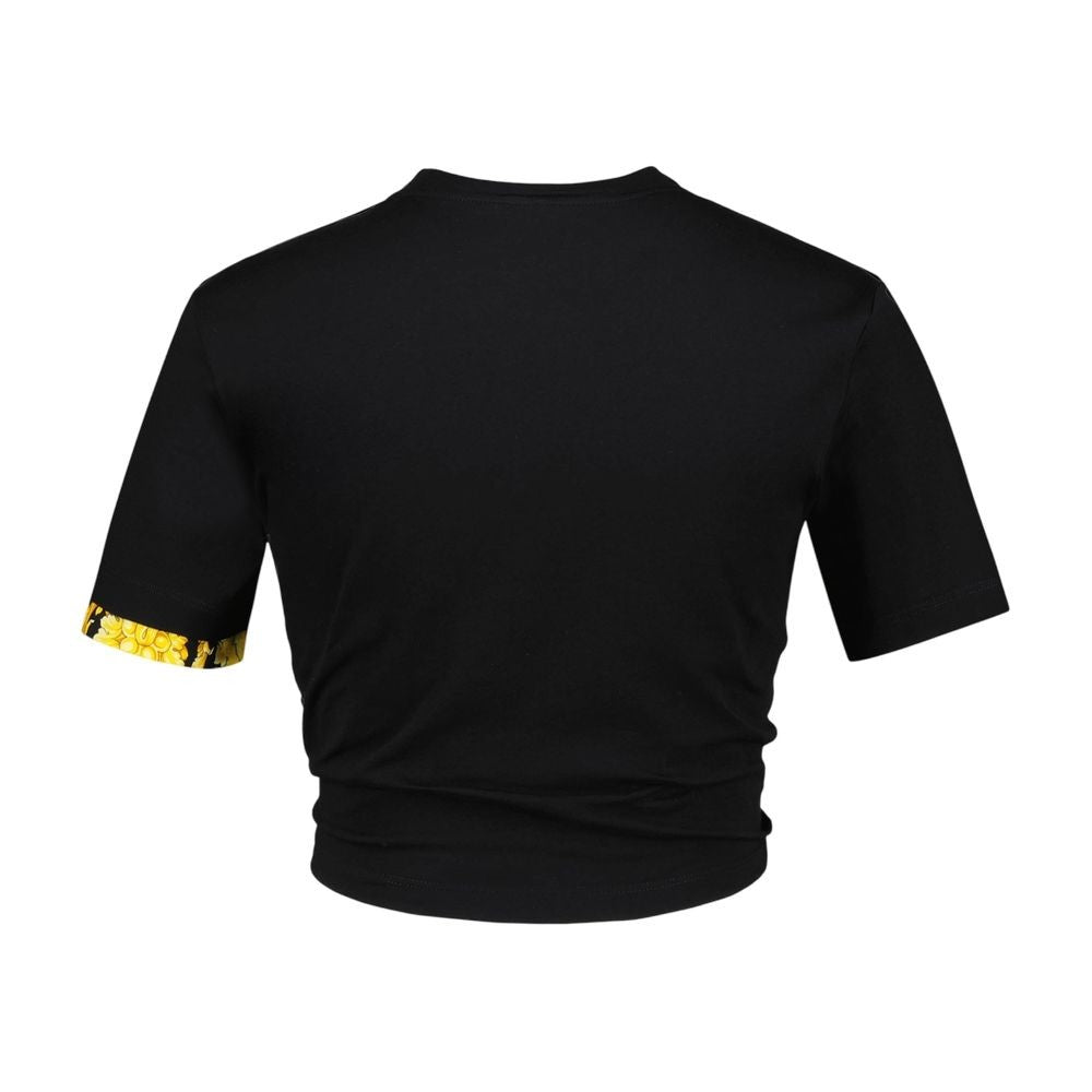 Versace T Shirt Barocco T Shirt - Cotton - Black