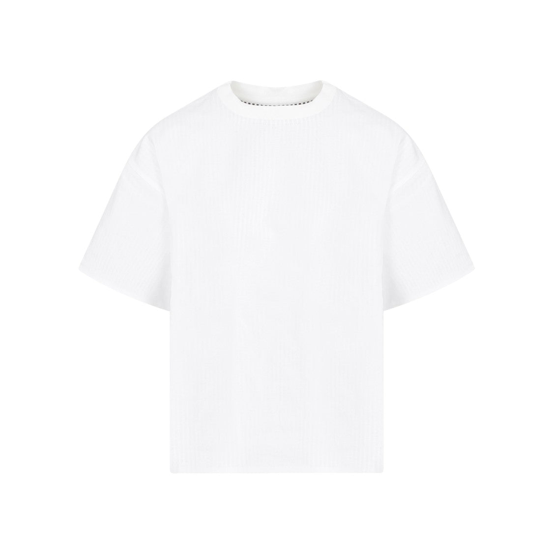 Bottega Veneta Double Layer Striped White Cotton T-Shirt