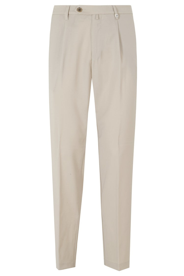 Myths Sand Zeus Darts Waist Loops Wool Trousers