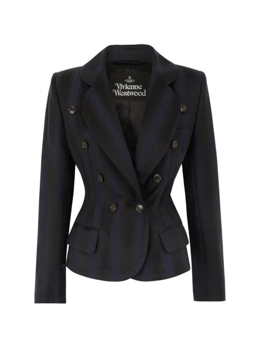 Vivienne Westwood Tailored Double-Breasted Jacket With Structured Shoulders And Notched Lapel