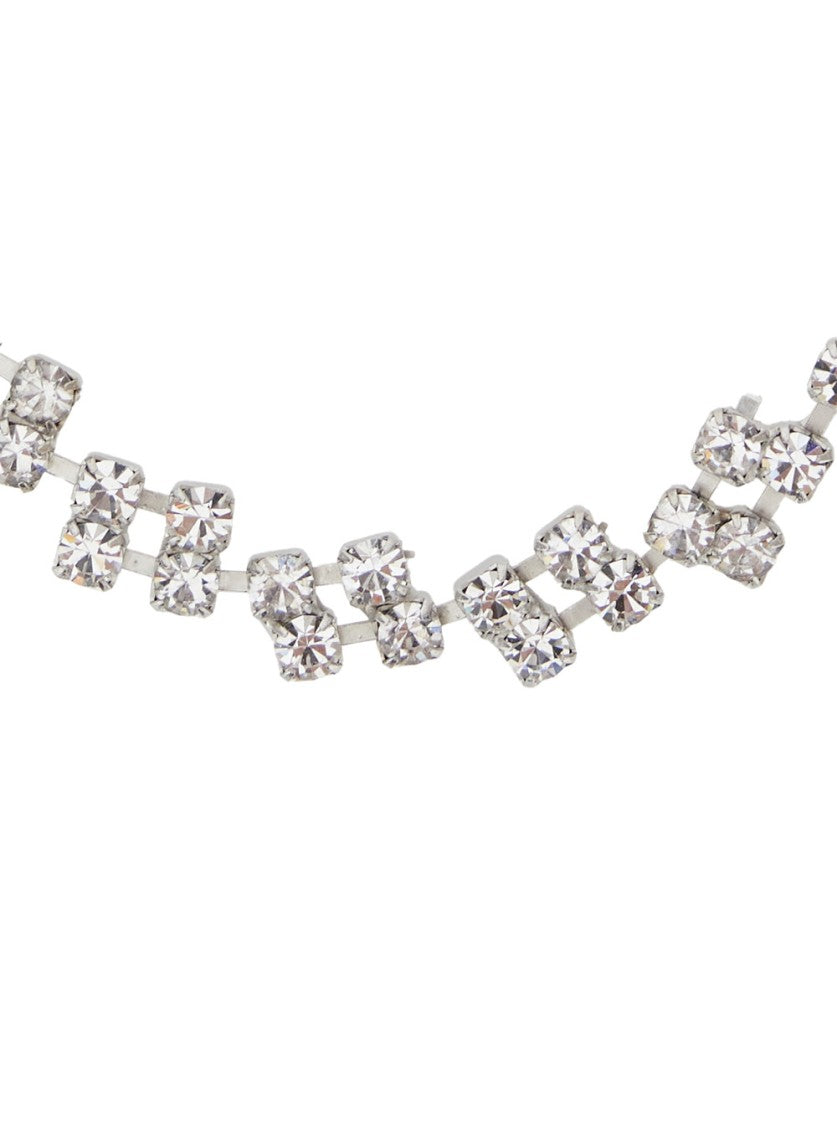 Forte Forte Silver Brass Necklace With Sparkling Crystals