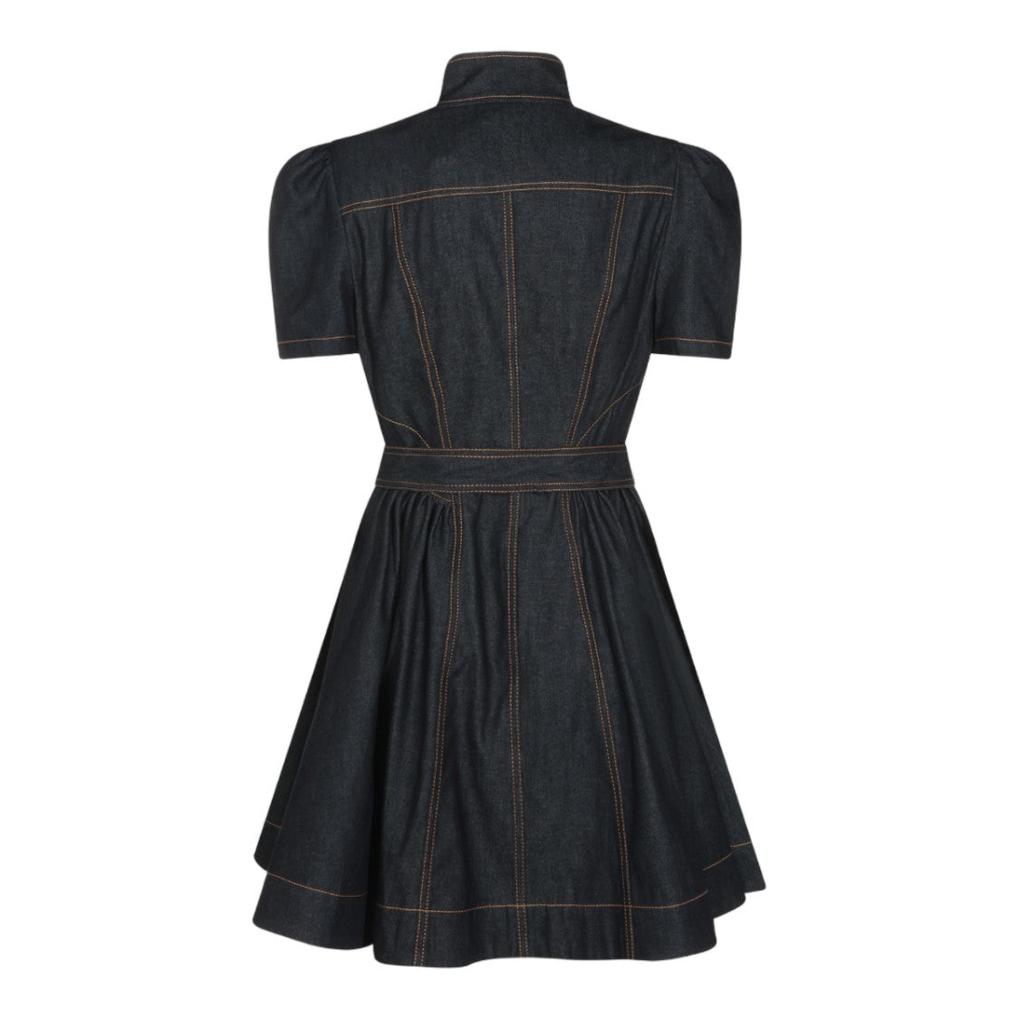 Zimmermann Mini Black Dress With Structured Silhouette And Puffed Sleeves
