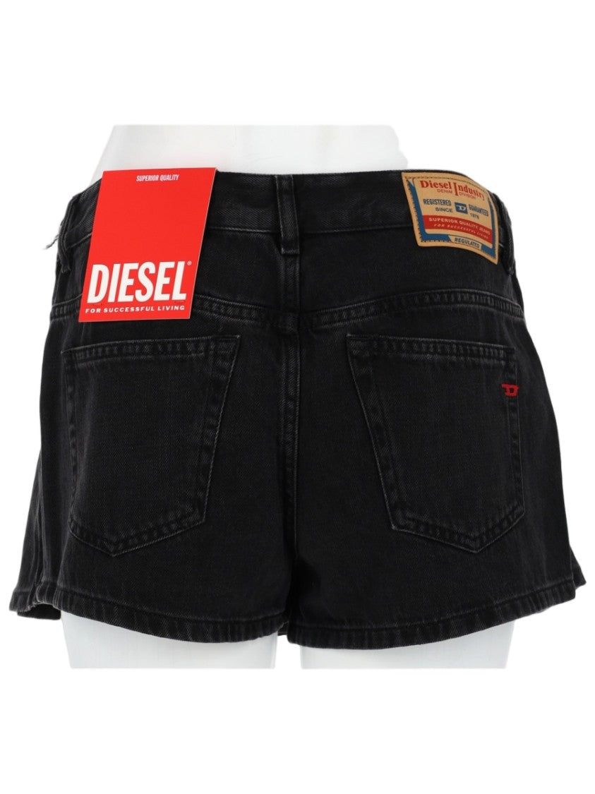 Diesel Black Diesel Pleated Denim Skirt
