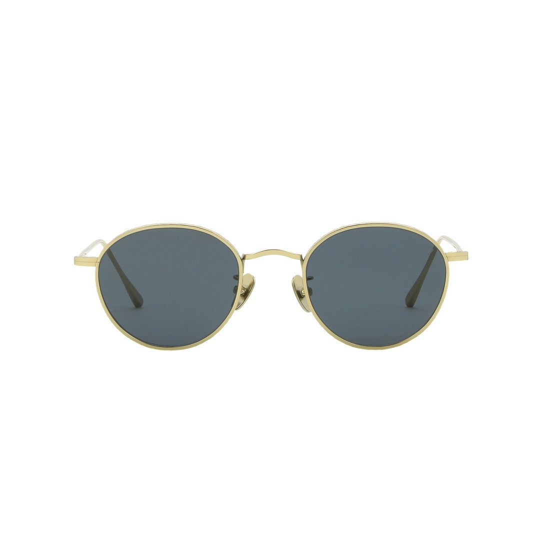 Spektre Arkel Gold Metal Frame Oval Sunglasses With Adjustable Nose Pads