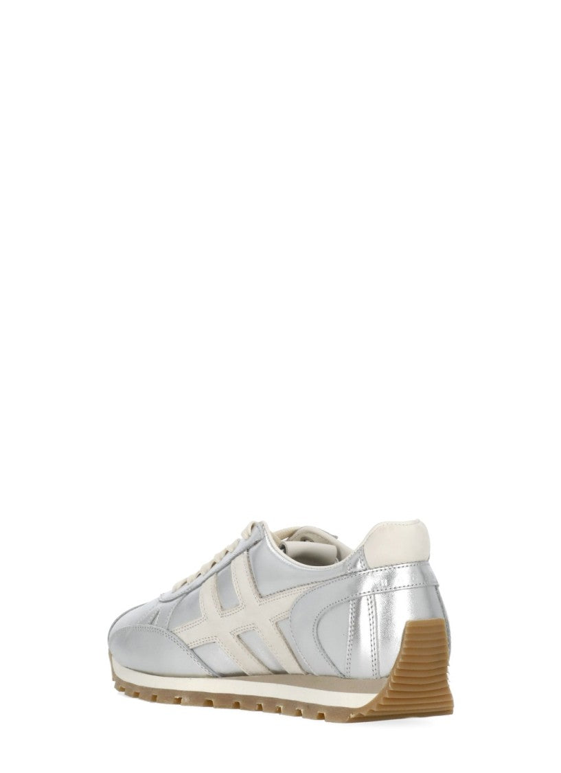 Hogan Silver H701 Suede Sneakers
