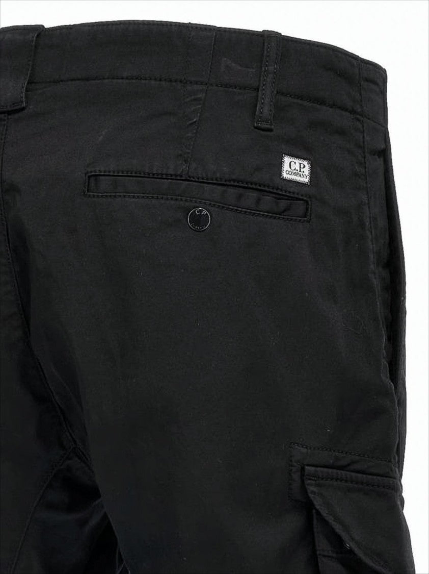 C.P. Company Straight Black Pants With Cargo Pockets
