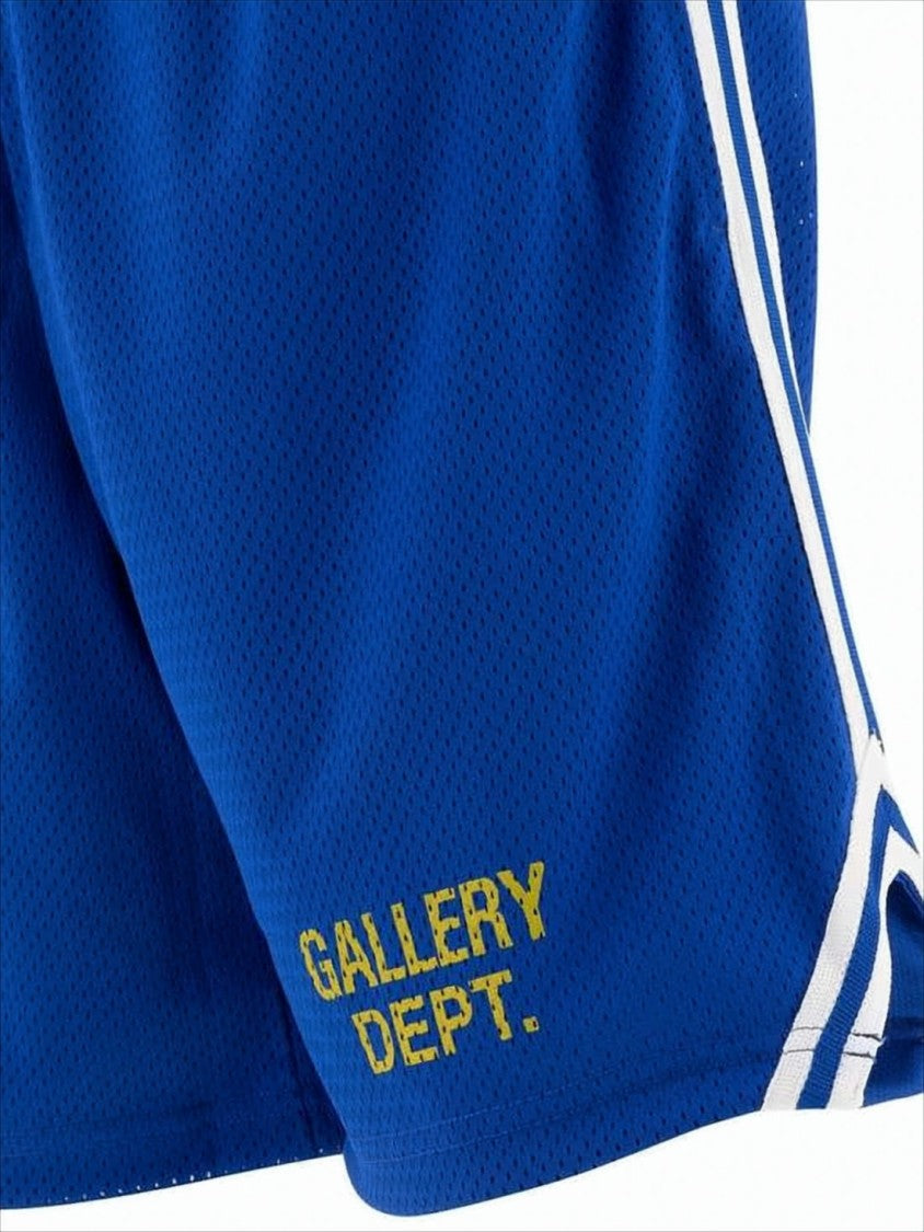 Gallery Dept. Breathable Blue Mesh Shorts With Contrasting Stripes