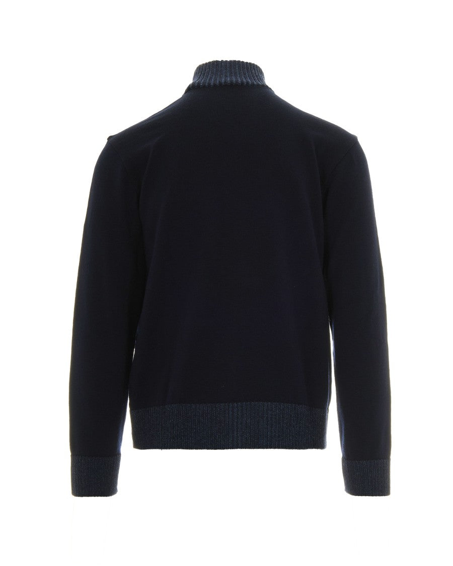 Paul & Shark Blue Full-Zip Cardigan