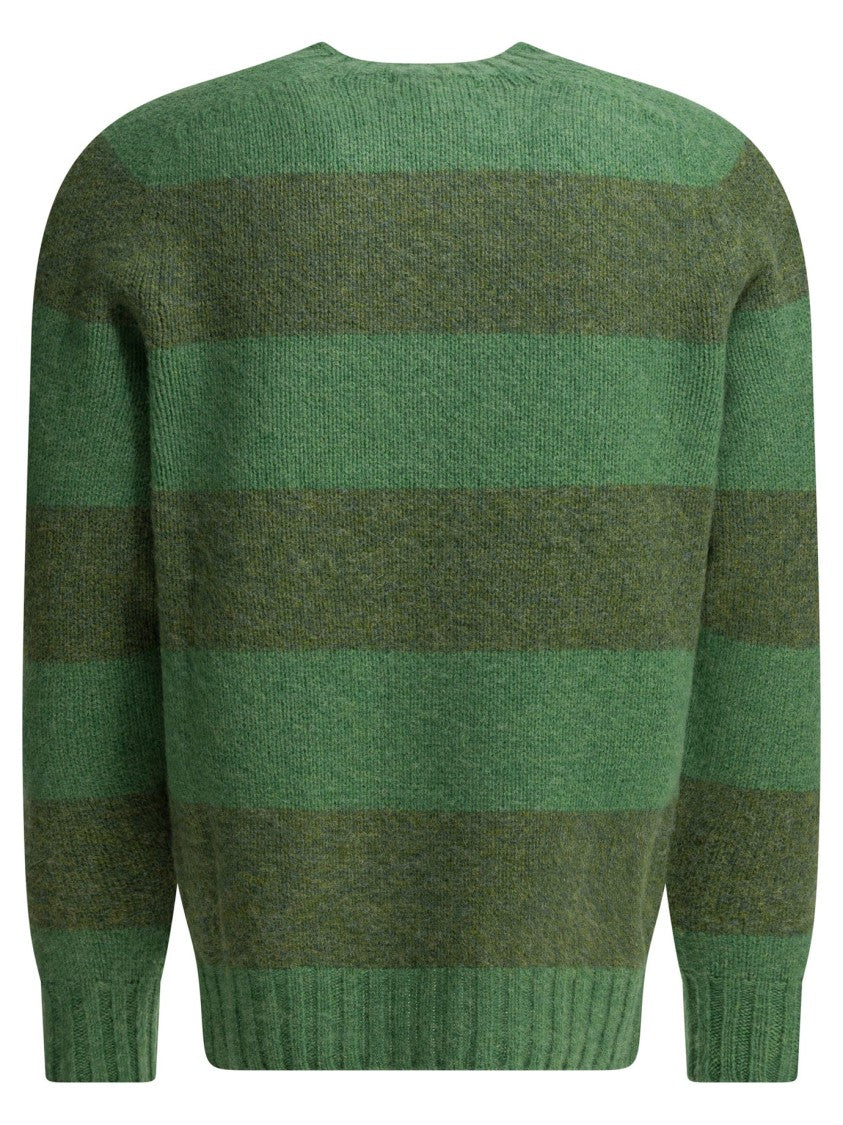 Beams Plus Broad Horizontal Stripe Knitwear Sweater