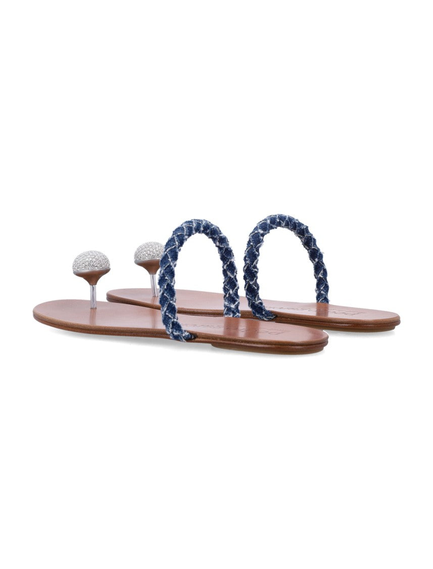 Pedro Garcia Pipa Textured Braided Strap Sandals