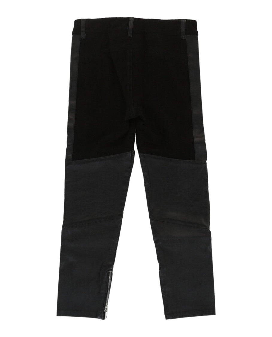 Gucci Faux Leather Mixed Media Pants