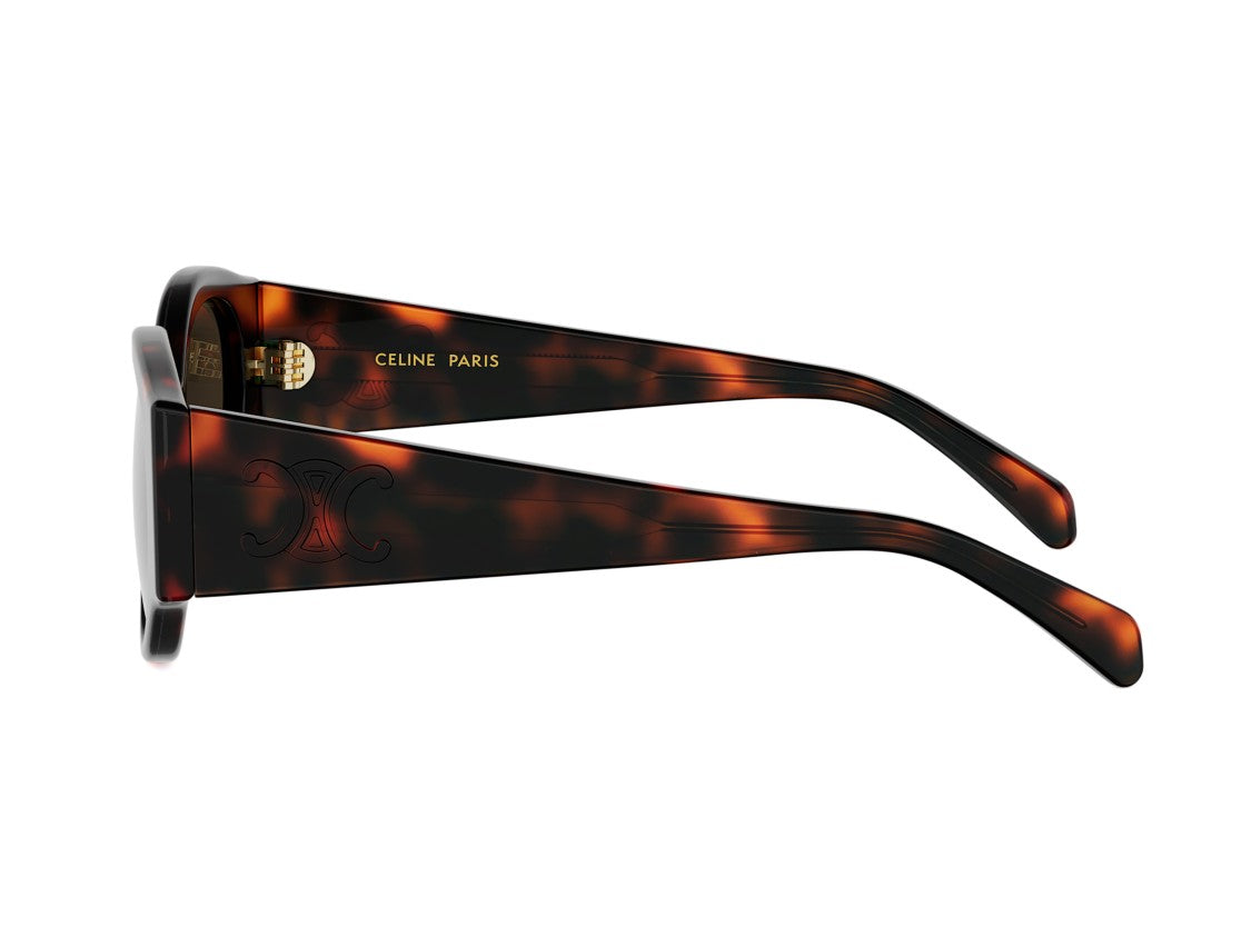 Celine Cl40341f Tortoiseshell Oversized Round Frame Sunglasses