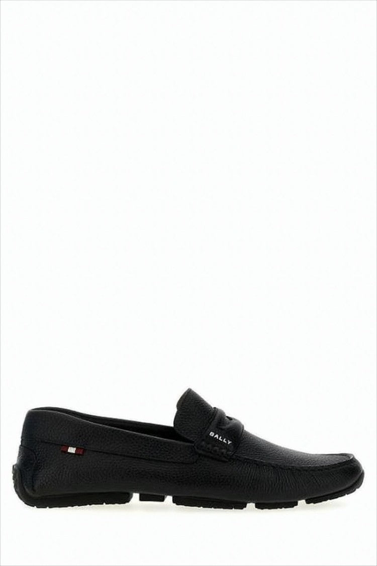 Bally Textured Black Leather Loafer