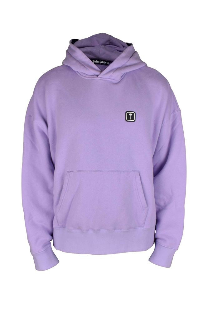 Palm Angels Lilac Cotton Palm Angels Hoodie