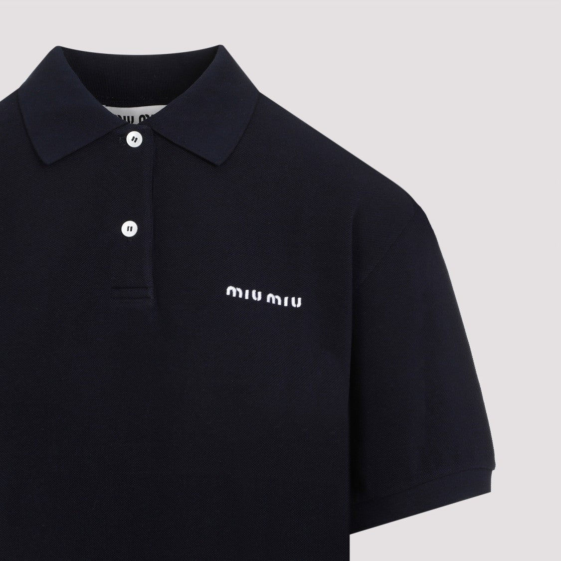 Miu Miu Short-Sleeved Polo With Classic Collar