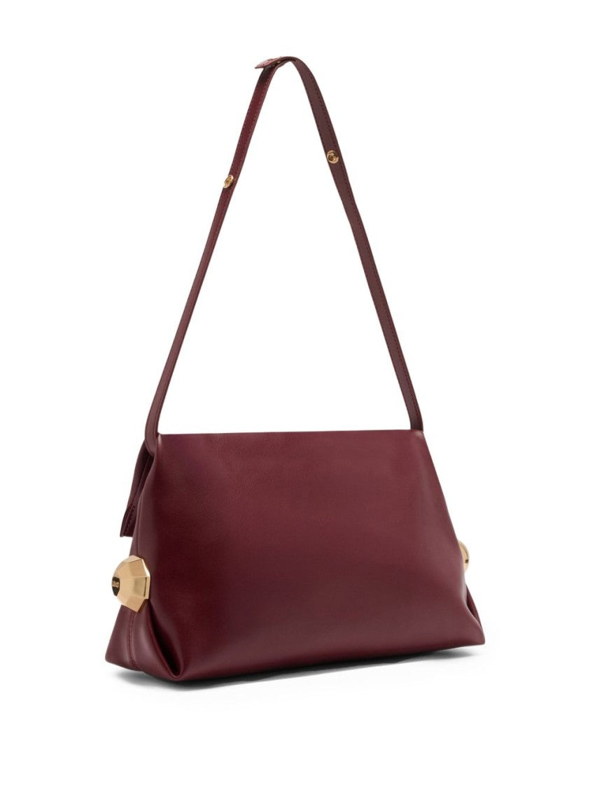 Liu Jo Bordeaux Clutch With Gold-Tone Geometric Accents