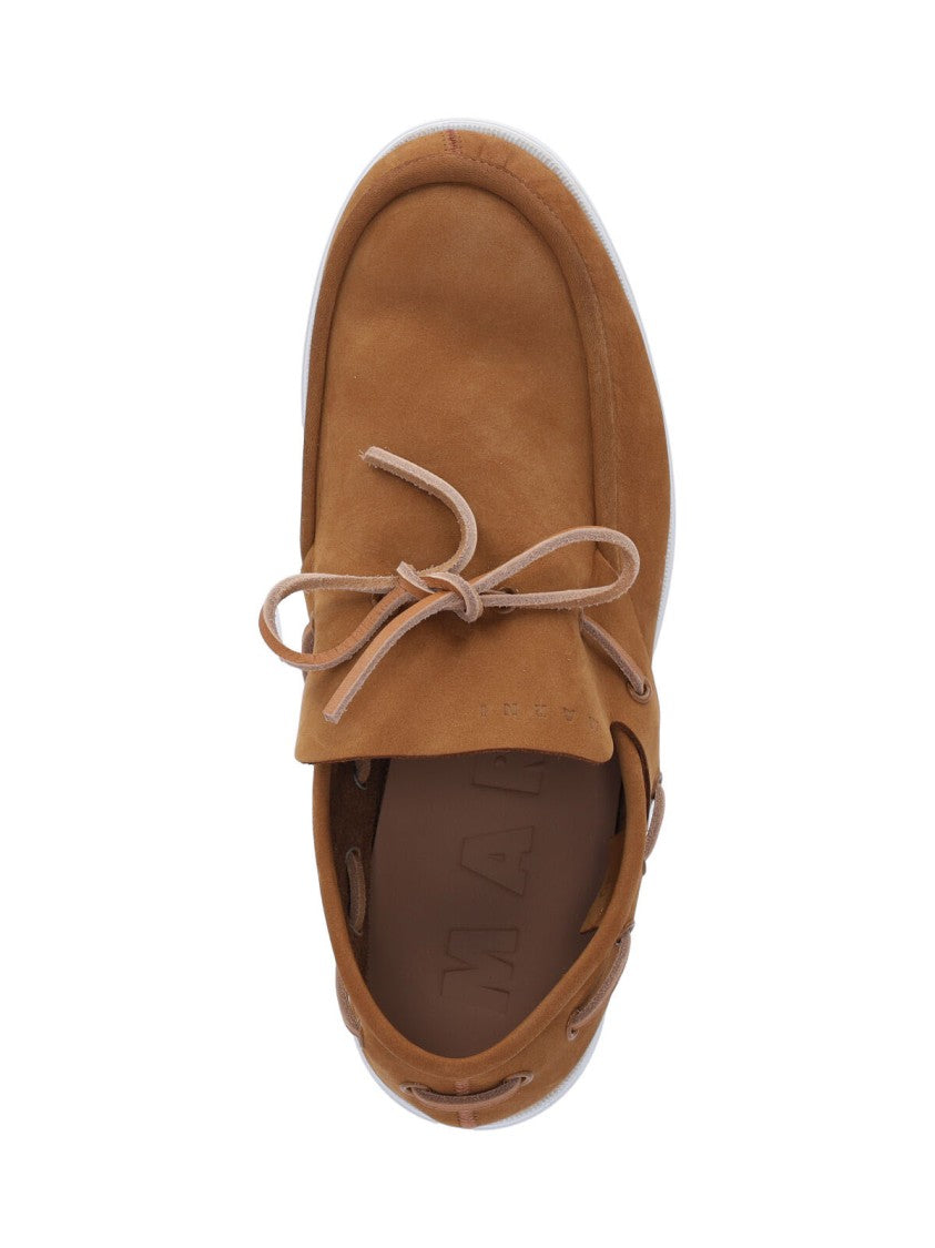 Marni Logo Moccasins – Brown