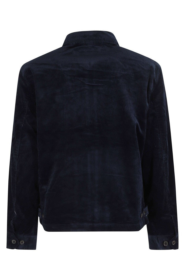 Polo Ralph Lauren Bomber Windbreaker In Hunter Navy Corduroy