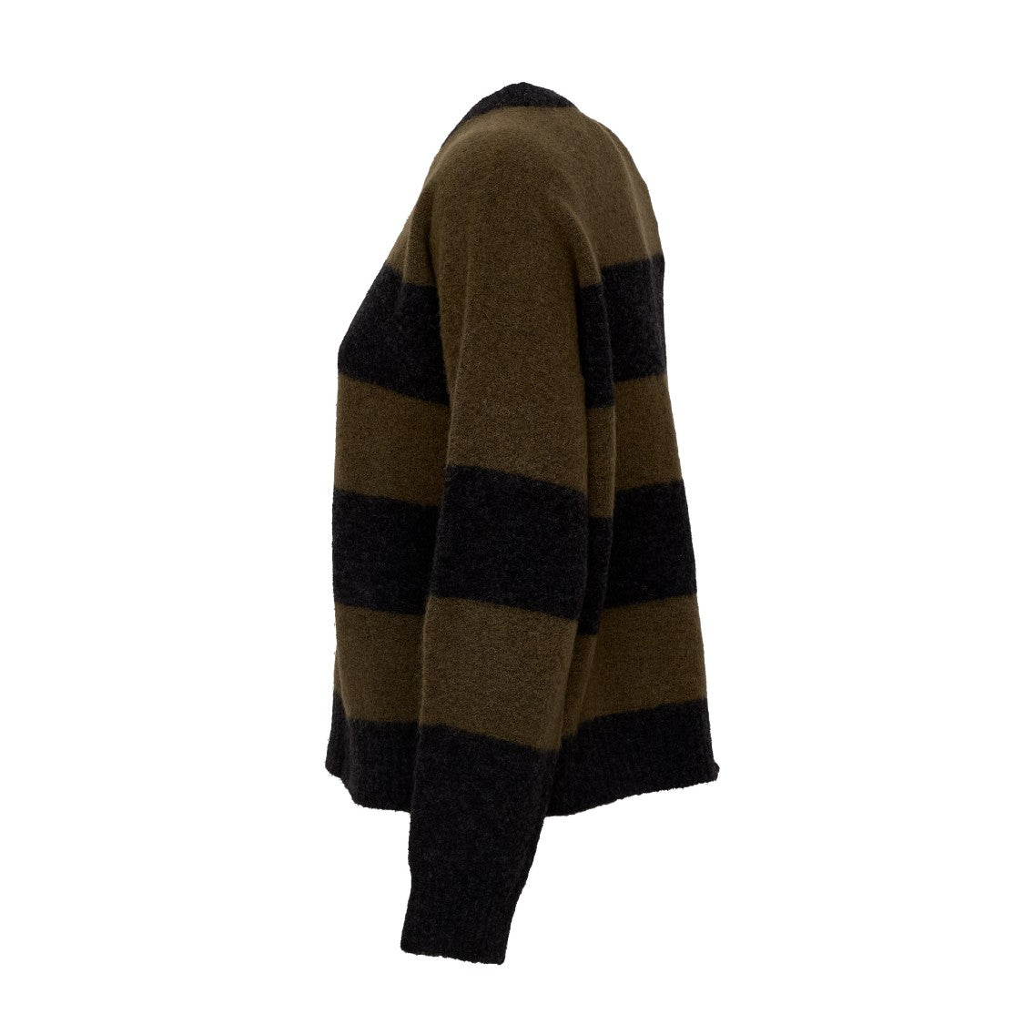 Max Mara Wide Striped Alpaca-Wool Blend Knit Sweater