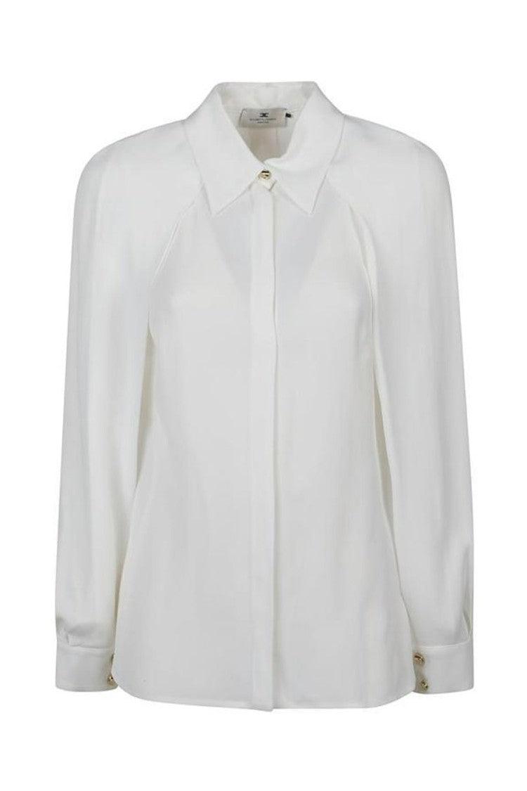 Elisabetta Franchi Sky Blue Shirt With Classic Collar