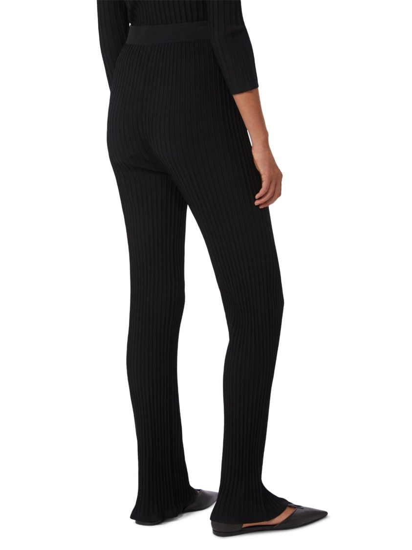 Max Mara Ribbed Knit Trousers With Fitted Silhouette