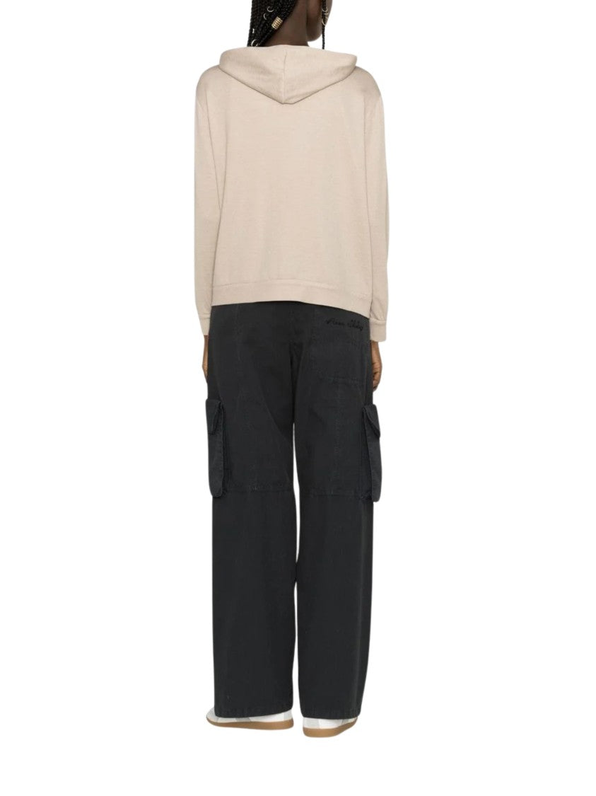 Brunello Cucinelli Beige Fixed Hood Cotton Sweatshirt