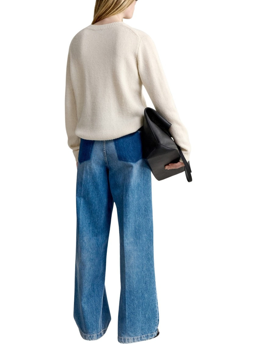 Maison Kitsuné Dressed Fox Intarsia Wool Jumper With Ribbed Neckline