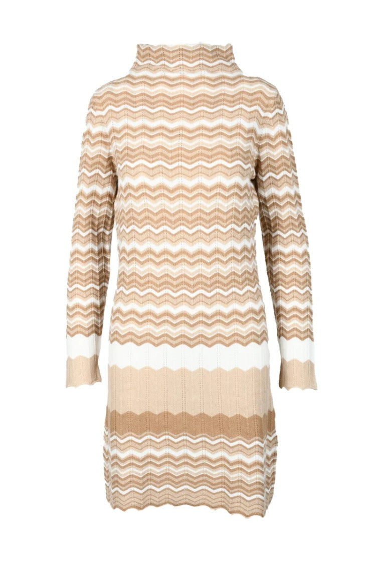 Rocco Ragni Fitted Mini Dress With Textured Zigzag Pattern