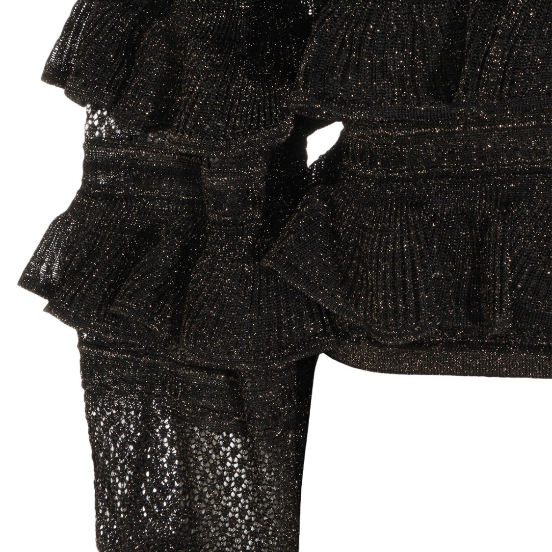 Zimmermann Sheer Textured Top With Ruffled Detailing