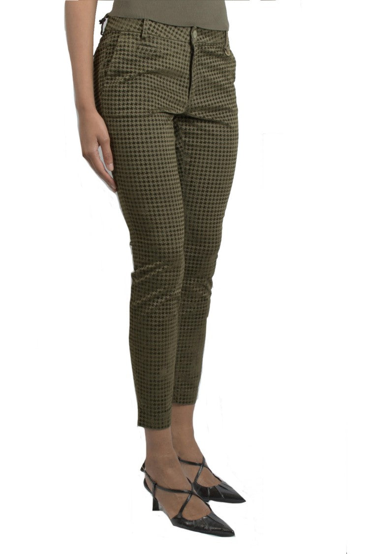 Mason's Green Cotton-Blend Skinny Pants