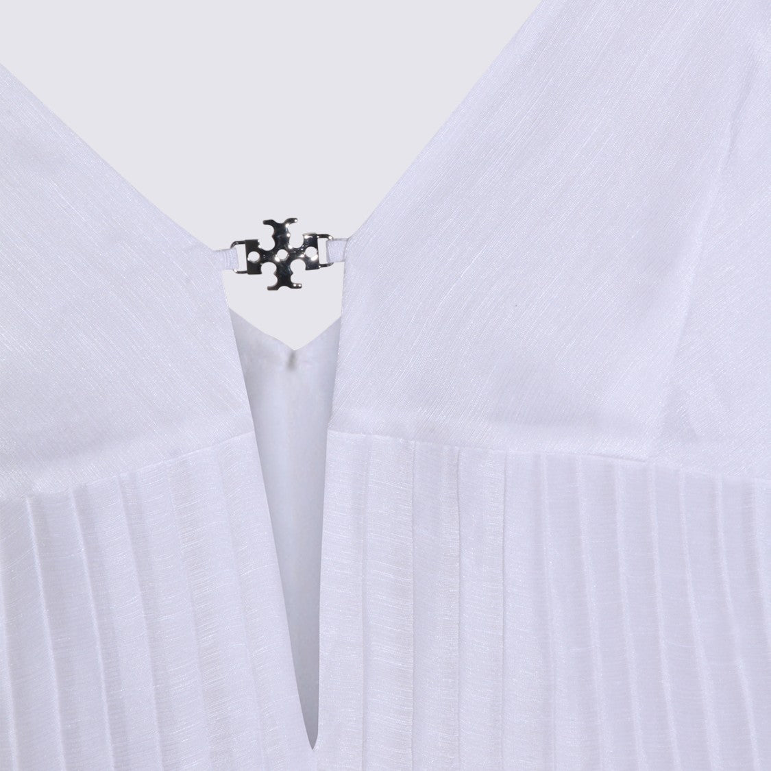Tory Burch Crisp White Dress With Fitted Bodice