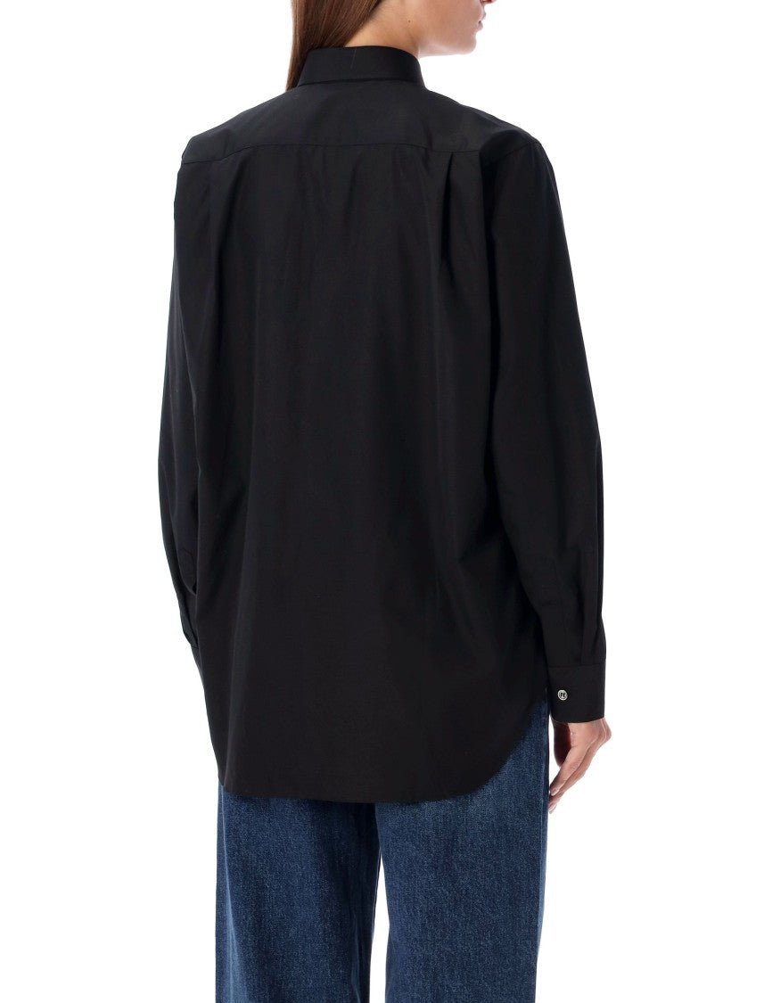 Comme Des Garçons Tailored Button-Up Shirt With Distinctive Heart Emblem