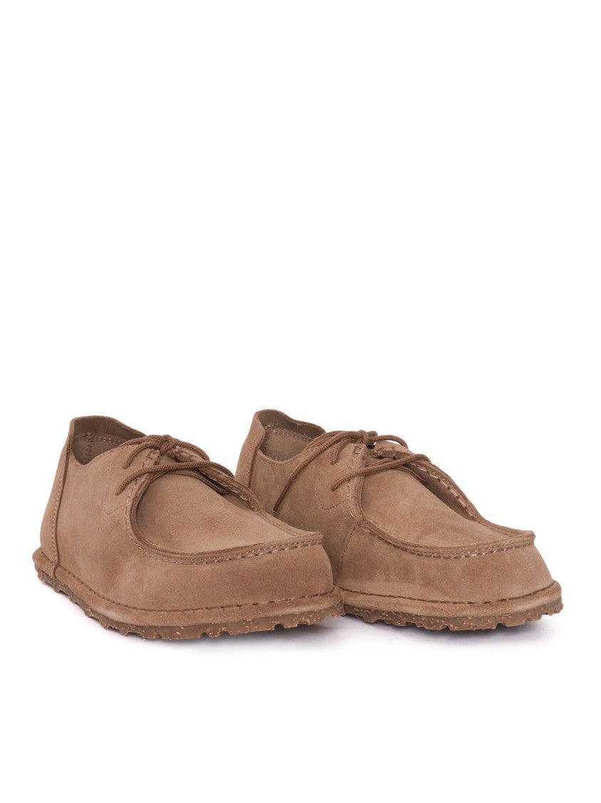 Birkenstock Taupe Utti Suede Leather Loafers