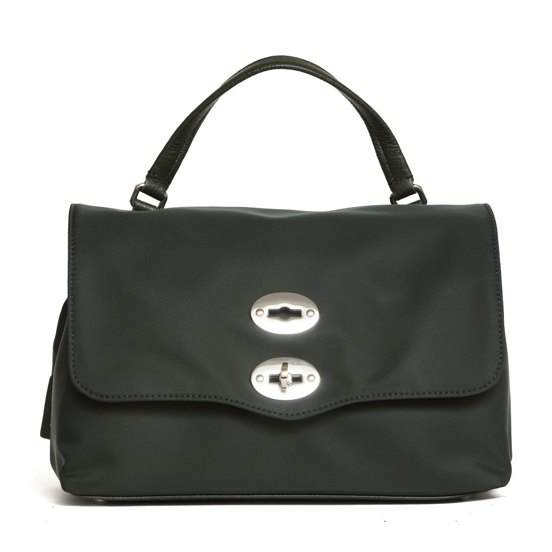 Zanellato Nickel Vitello Leather Small Postina Shoulder Bag
