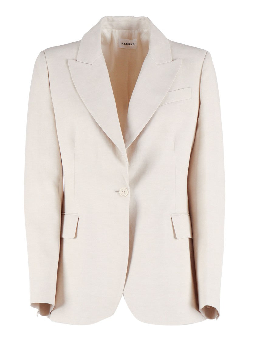 P.A.R.O.S.H. Single Breasted Structured Shoulder Blazer