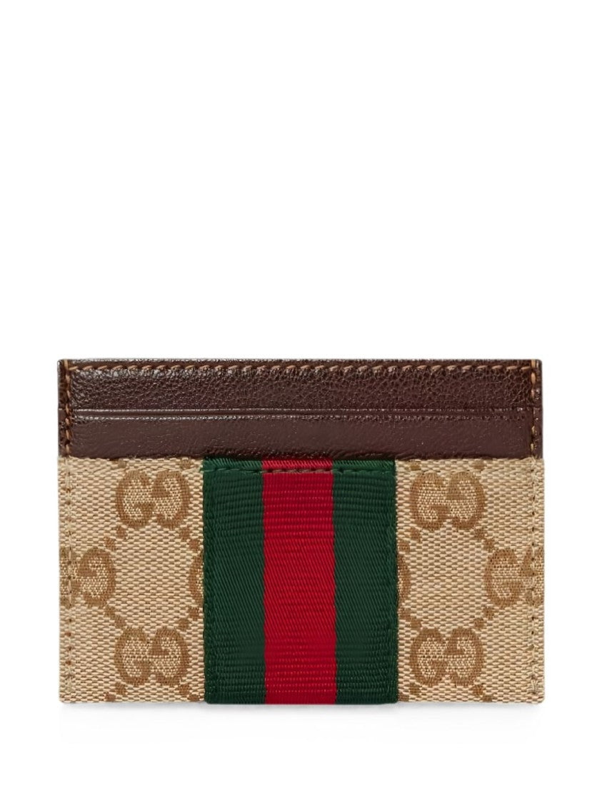 Gucci Slim Monogram Web Stripe Cardholder